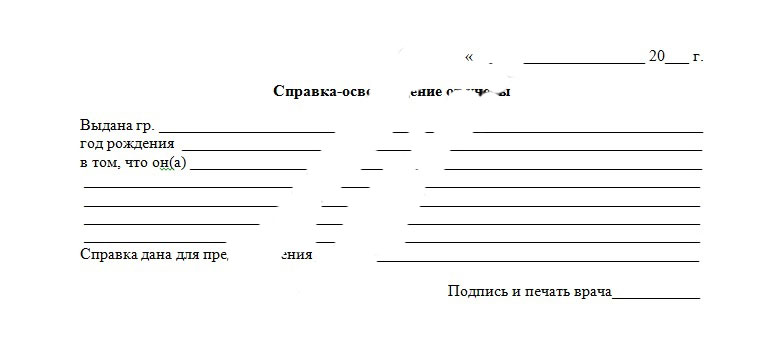 Освобождение от посещения дошкольного учреждения